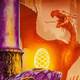 A portion of Luis Castro’s cover for the foreign edition. This is Giogi in his wyvern form; the full cover shows off his scorpion-like tail stinger.